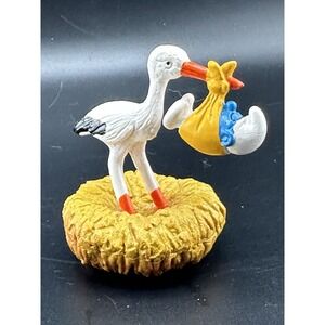 Smurfs 40248 Stork & Baby Smurf Bird Nest Rare Vtg Figure PVC Schleich Peyo